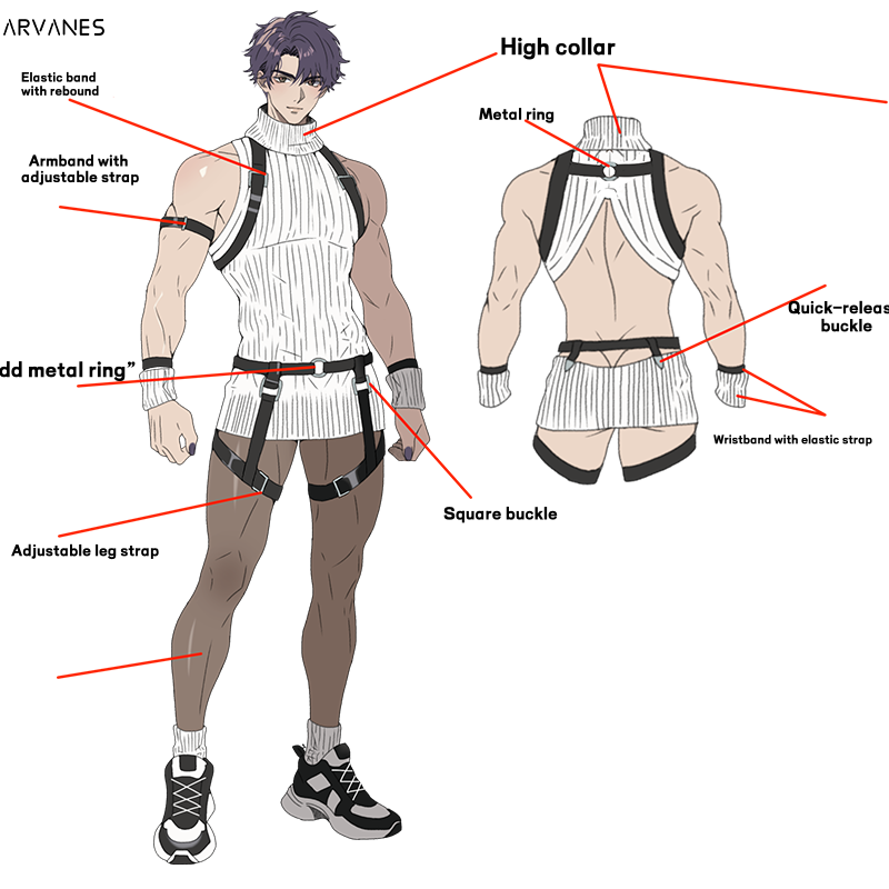 Pre-Order Backless sweater(5-Piece Set)  AS38