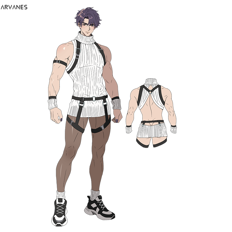 Pre-Order Backless sweater(5-Piece Set)  AS38