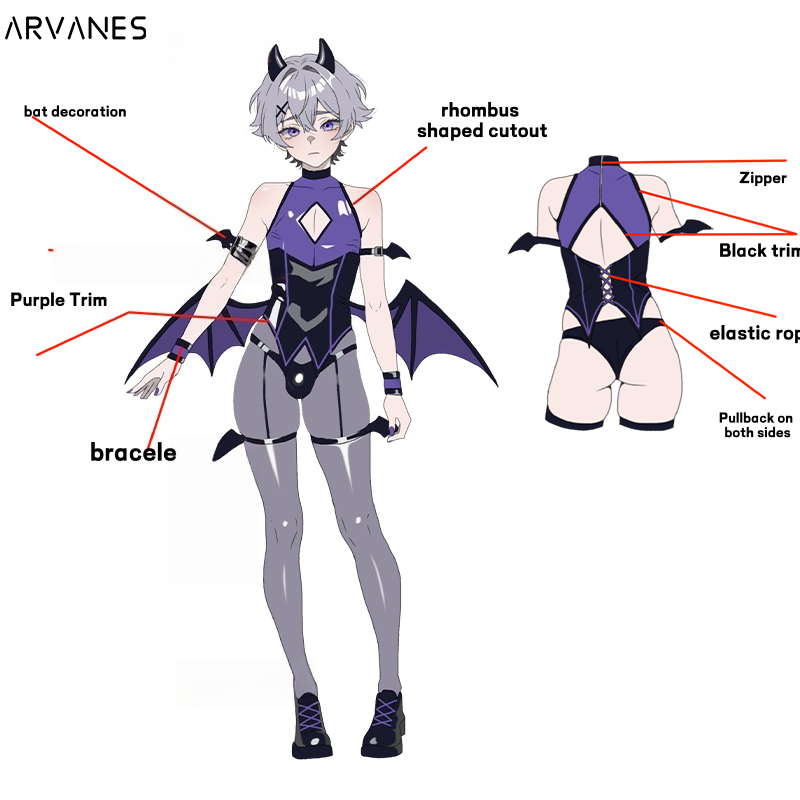 Pre-Order  Purple  Devil Set (6-Piece Set) AS37