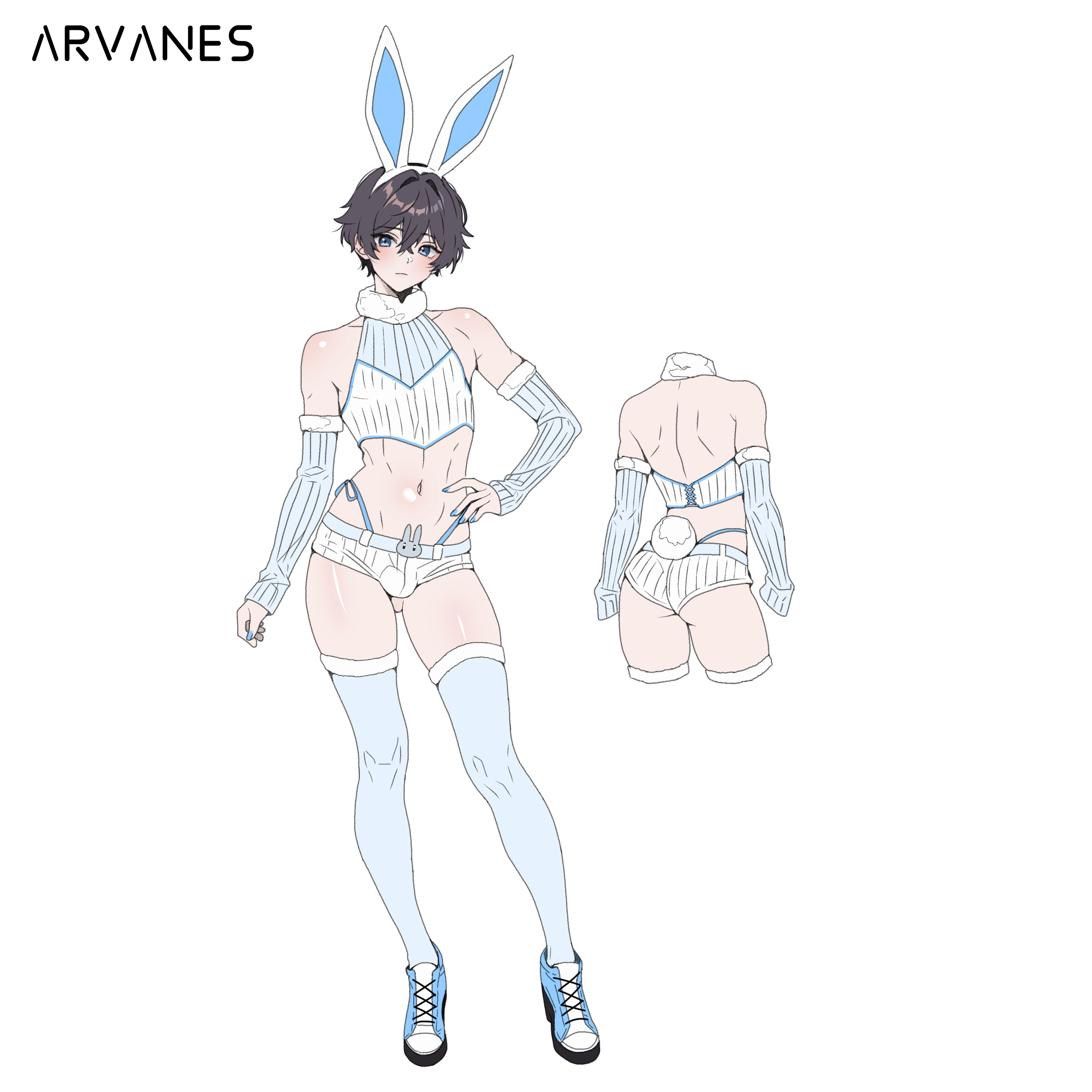 Pre-Order Cosplay Cute Bunny Ear Knitwear AS06