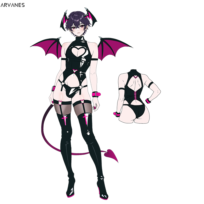 Pre-Orders  Cosplay Devil Bodysuit (7-Piece Set) AS32