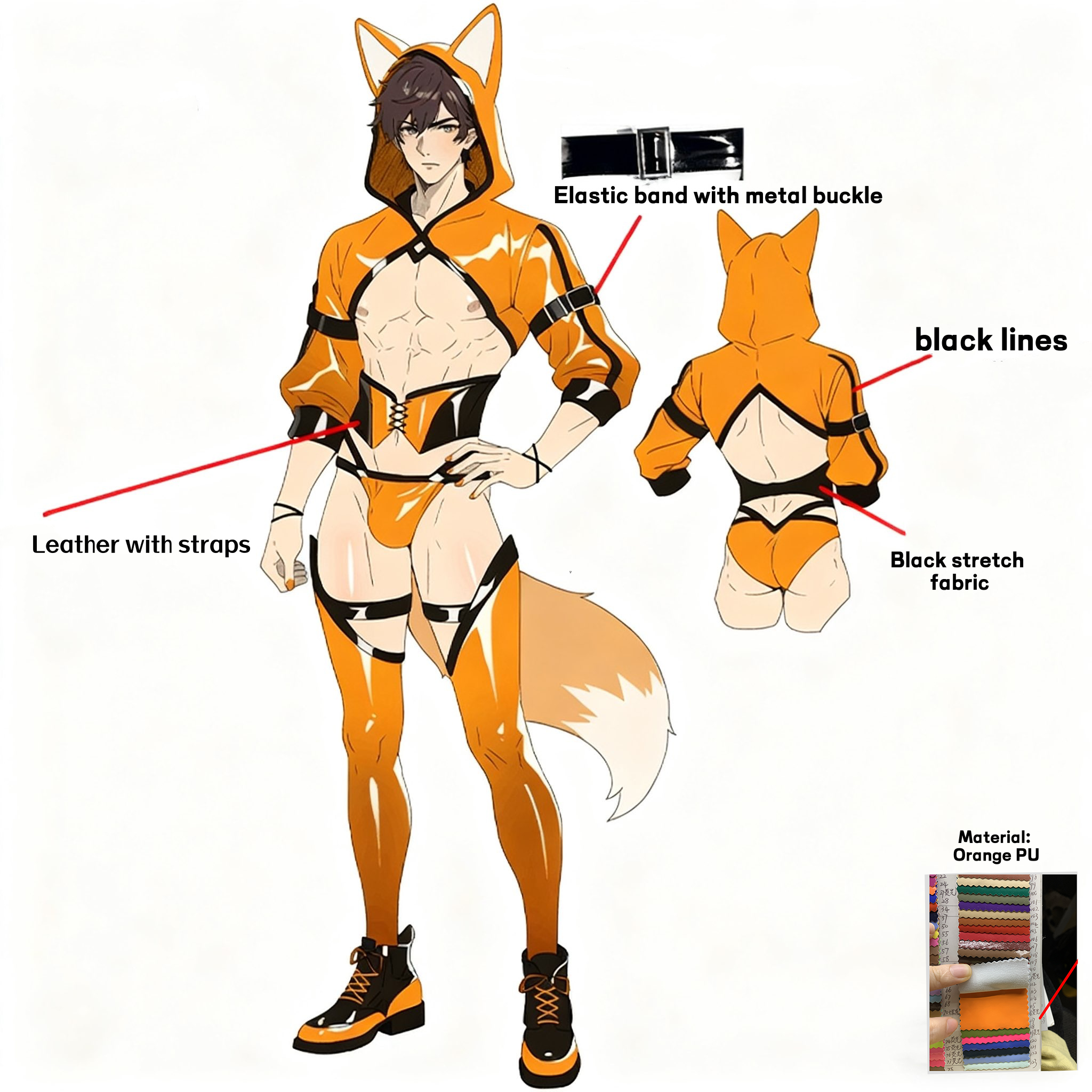 Pre-Order Fox Bodysuit  (5-Piece Set) AS12